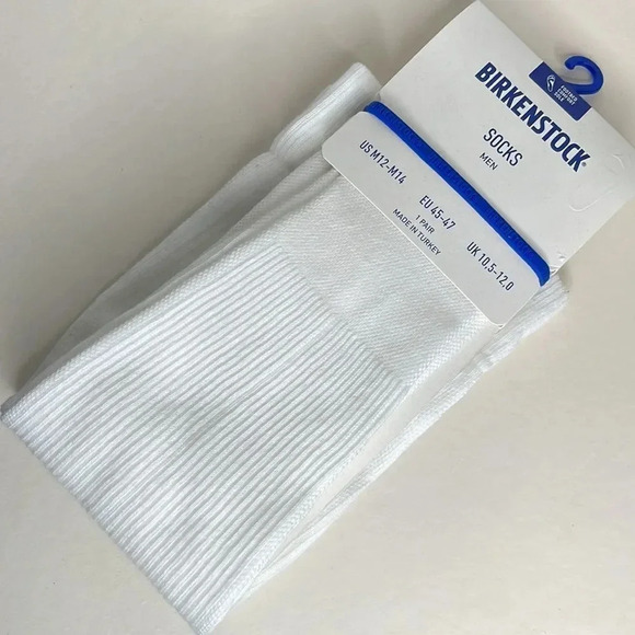 BIRKENSTOCK FOOTBED COMFORT SOLE White COTTON Blend LONG Socks - Picture 3 of 11